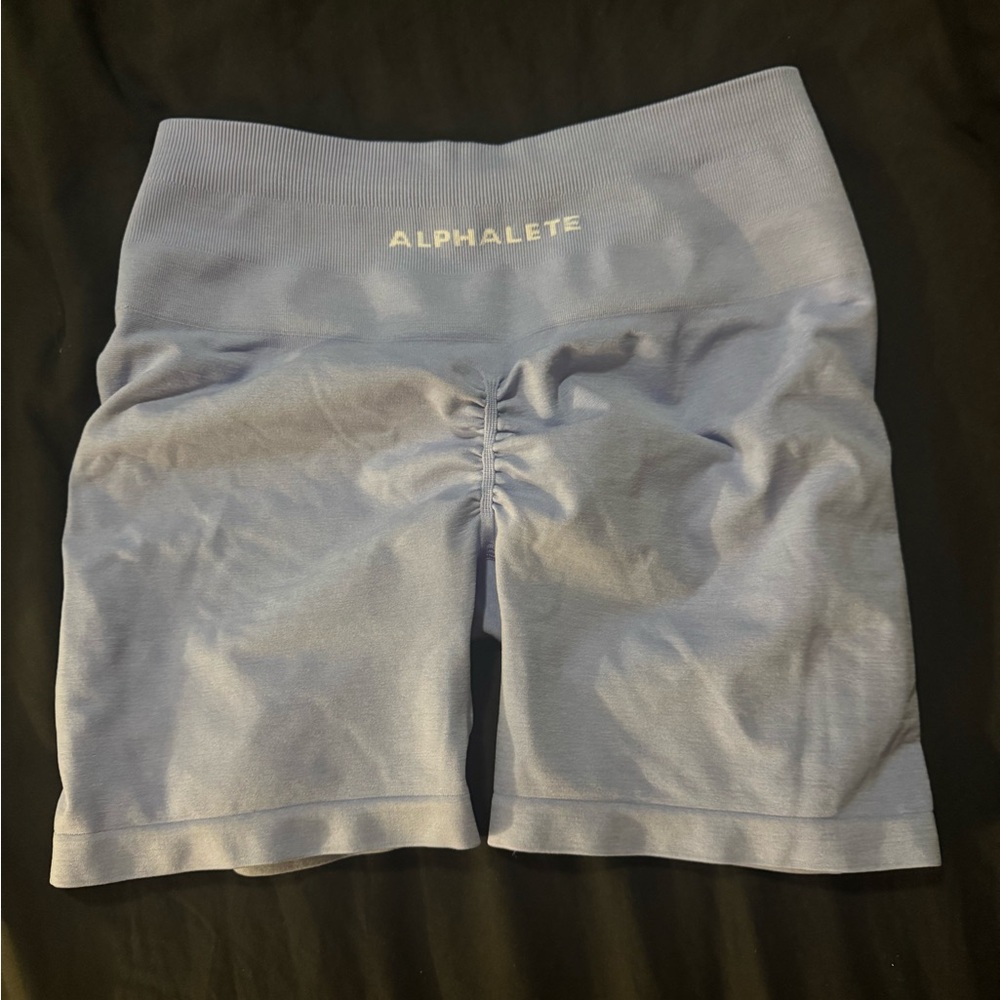 Alphalete Women's Light Blue Bike Shorts
